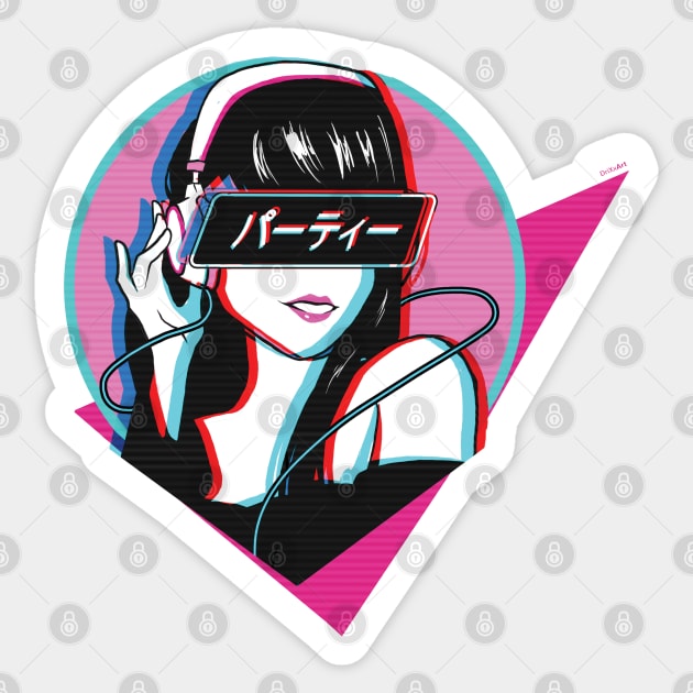 Party! - Sad Japanese Aesthetic Sticker by DriXxArt